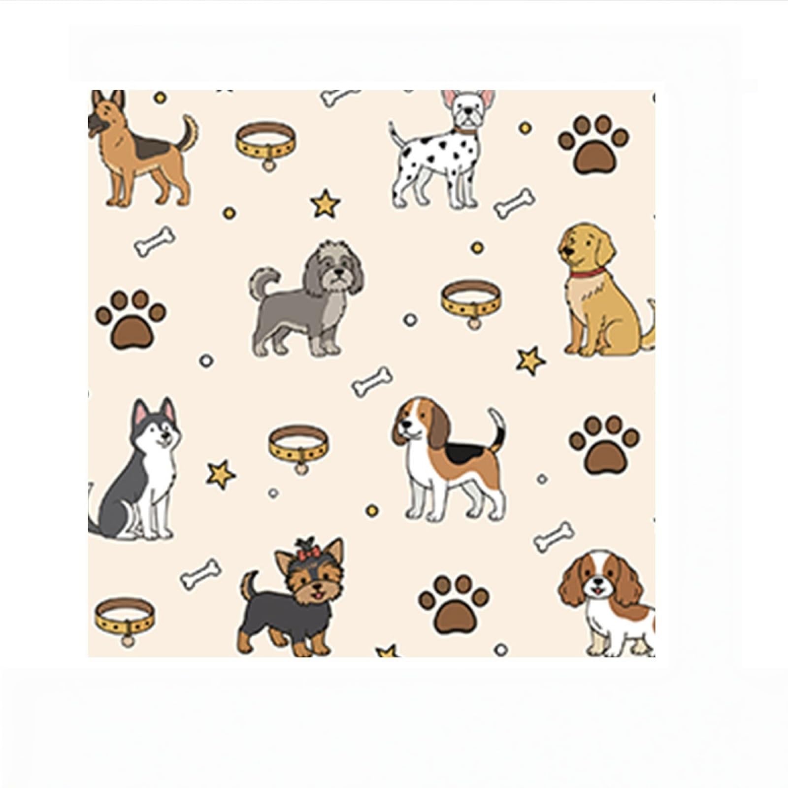 Wallpaper Grey Dog Peel and Stick Self Adhesive Wallpaper for Living Room Waterproof Vinyl, Art Deco Thicken Sticky Back Plastic Removable