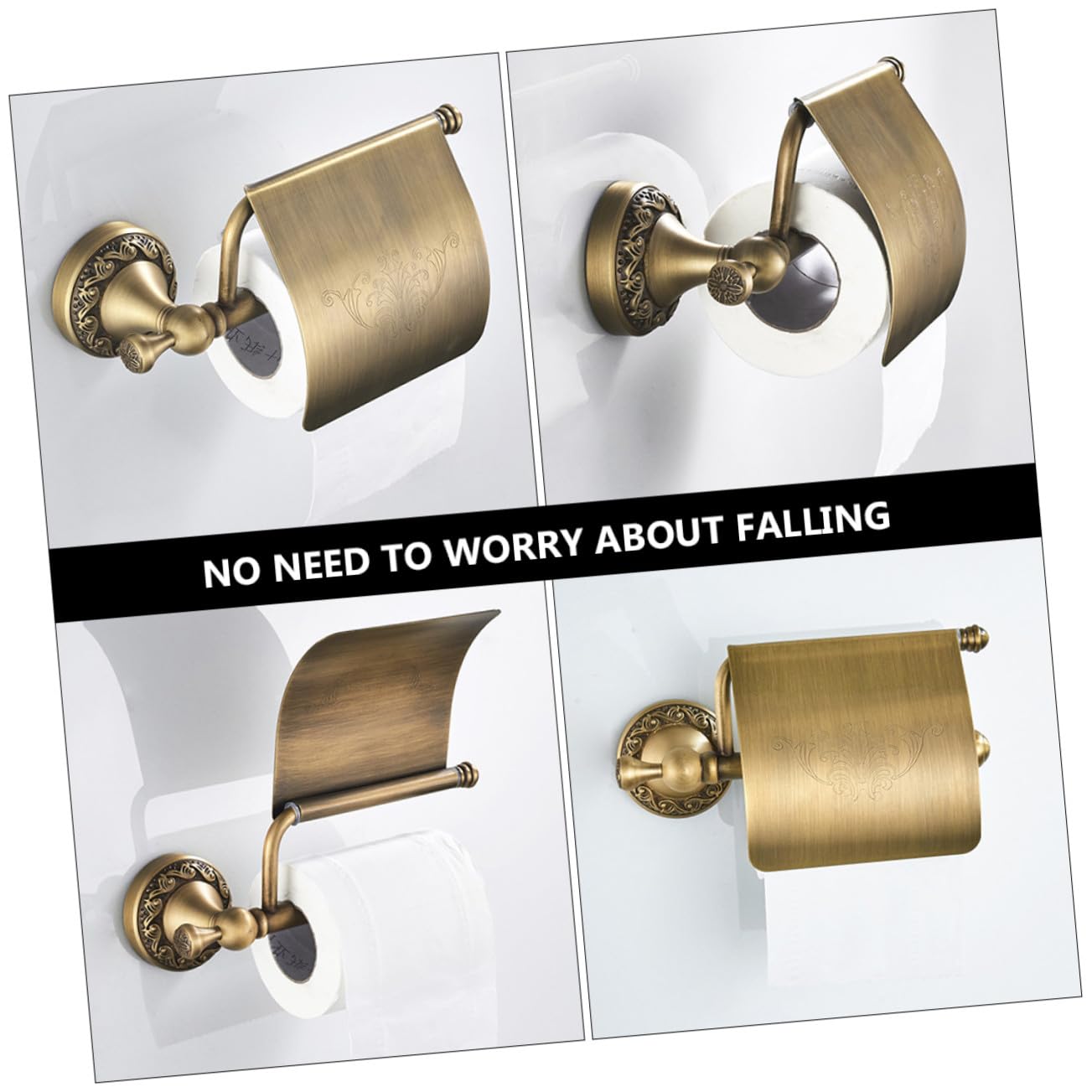 Toddmomy Portarrollos de Papel Higiénico de Cobre para Baño Diseño Compacto y Elegante Soporte de Pared Resistente y Fácil de Limpiar Adecuado para Hogares y Oficinas