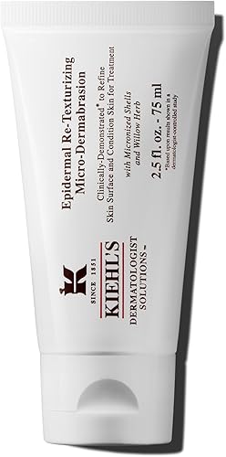 Kiehl's Epidermal Re-Texturizing Micro-Dermabrasion Facial Scrub, Exfoliating Treatment to Maximize Skincare Absorption, Refines & Conditions Skin, Paraben-free, Fragrance-free - 2.5 fl oz