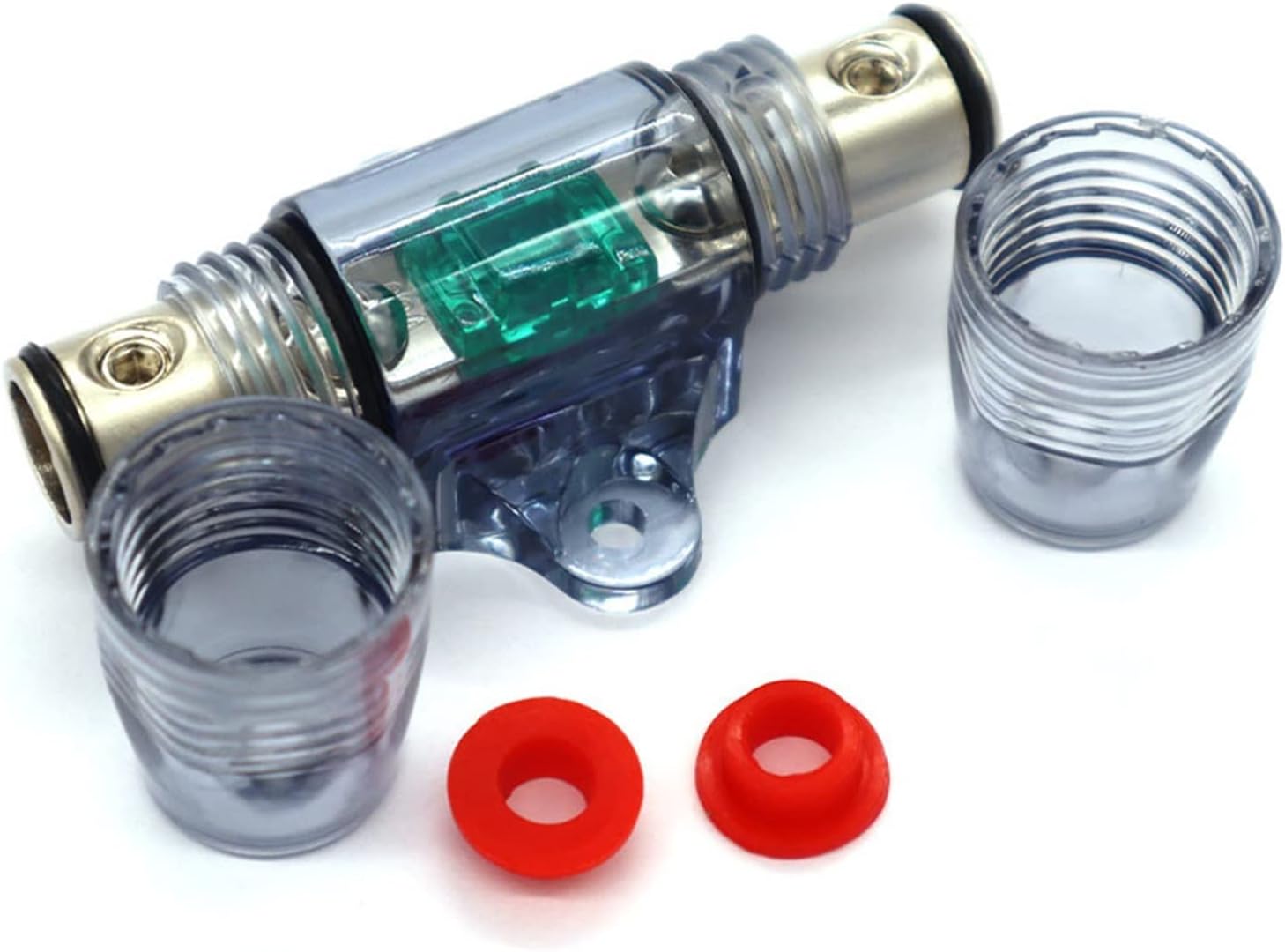 Durable Car Audio Refit Fuse Holder 8 Gauge 60A DC 12V Car Stereo Audio Circuit Breaker Inline Fuse Car Accessories (Color : Yellow)