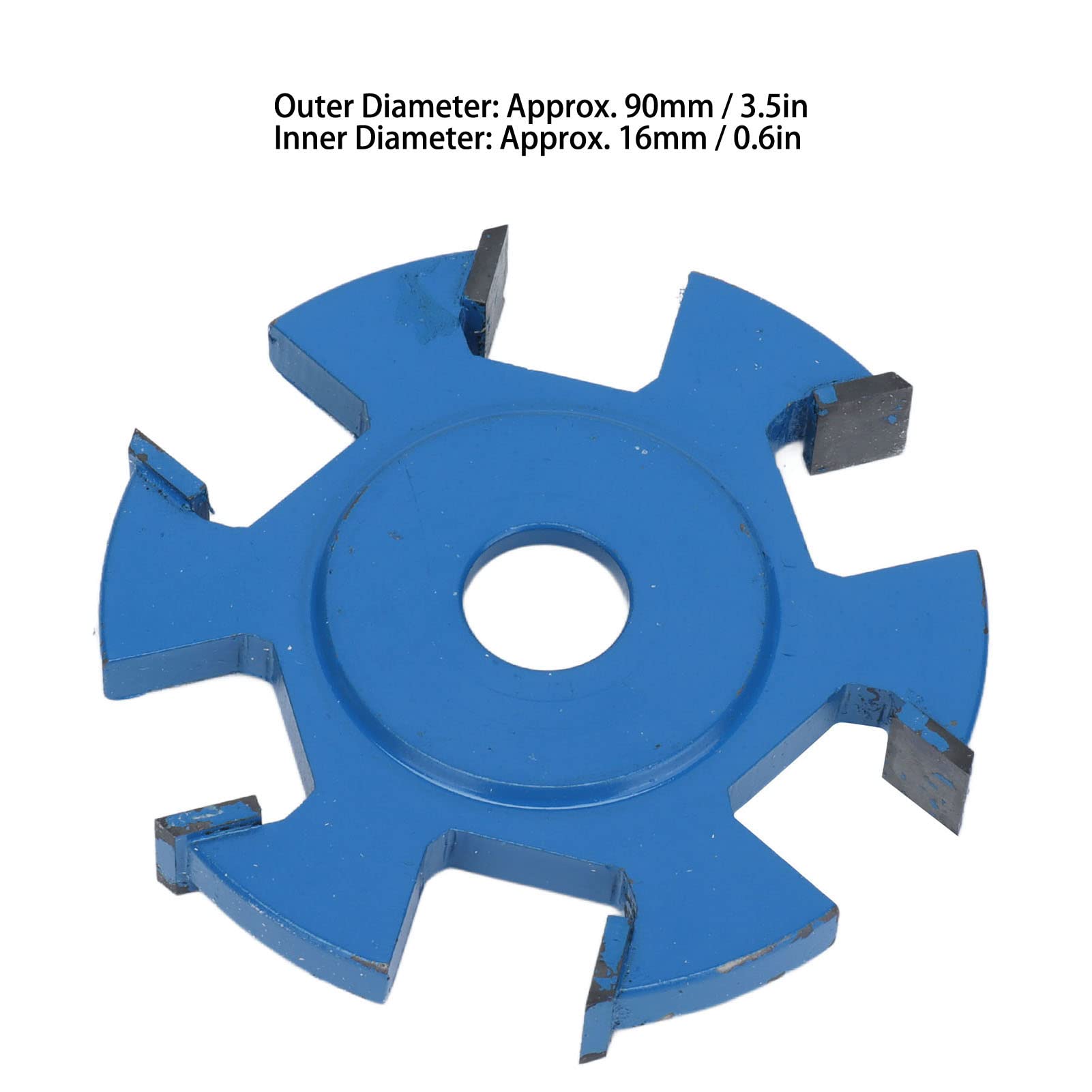 lvifloae Wood Carving Disc Steel,6 Teeth Wood Milling Cutter Carbon Steel Carving Disc Woodworking Angle Grinder Slotting Tool 6 Teeth Stump Grinder Blade Tools