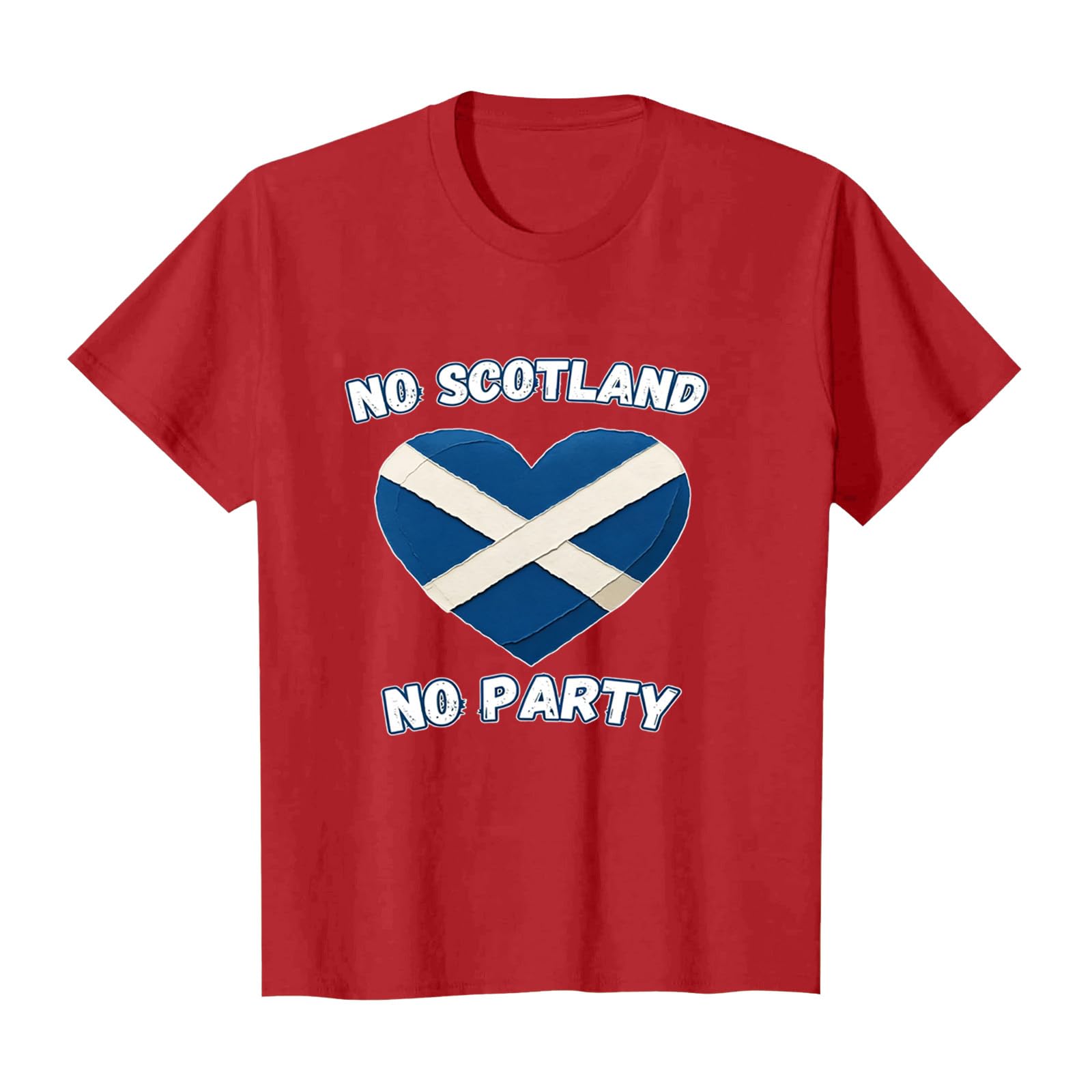 Scotland Football T Shirt Unisex Scottish Flag Short Sleeve Crew Neck Funny – Men Women Football Fans (C-Red, 3XL) — image 1