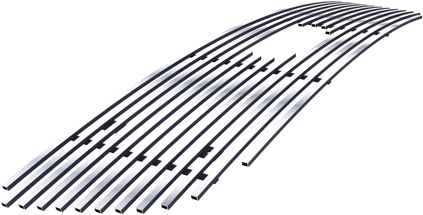 APS Compatible with Ford F-150 1999-2003 Harley Davidson Lightning Honeycomb Style with Logo Show Main Upper Stainless Steel Chrome 8x6 Billet Front Grill Grille Insert F65722C