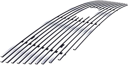 APS Compatible con Ford F-150 1999-2003 Harley Davidson Lightning, estilo panal con logotipo, rejilla principal superior de acero inoxidable cromado