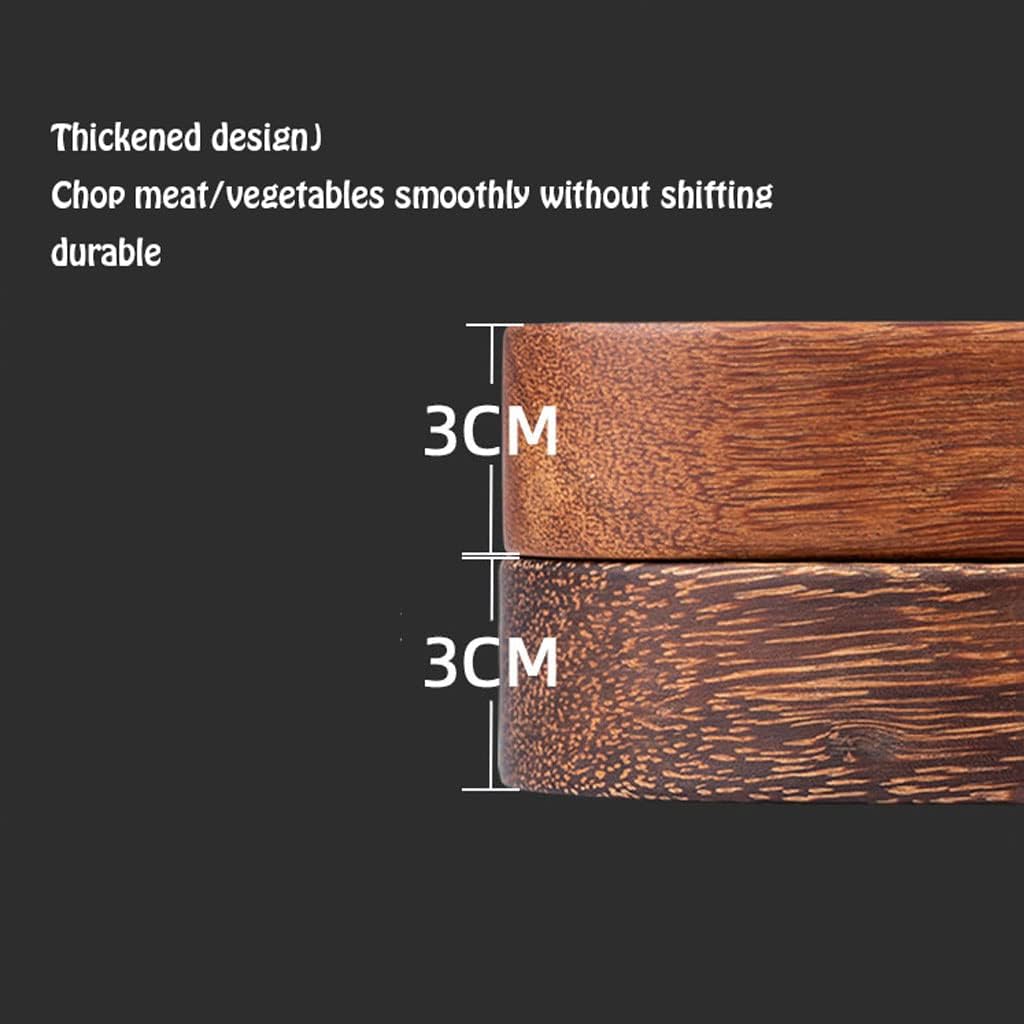 Premium Chopping Board Thickened Wooden Cutting Board for Kitchen Double Sided Chopping Board with Handles for Meat Fish Vegetable Cheese Cutting Board for Carving Meat o,Wenge S+l