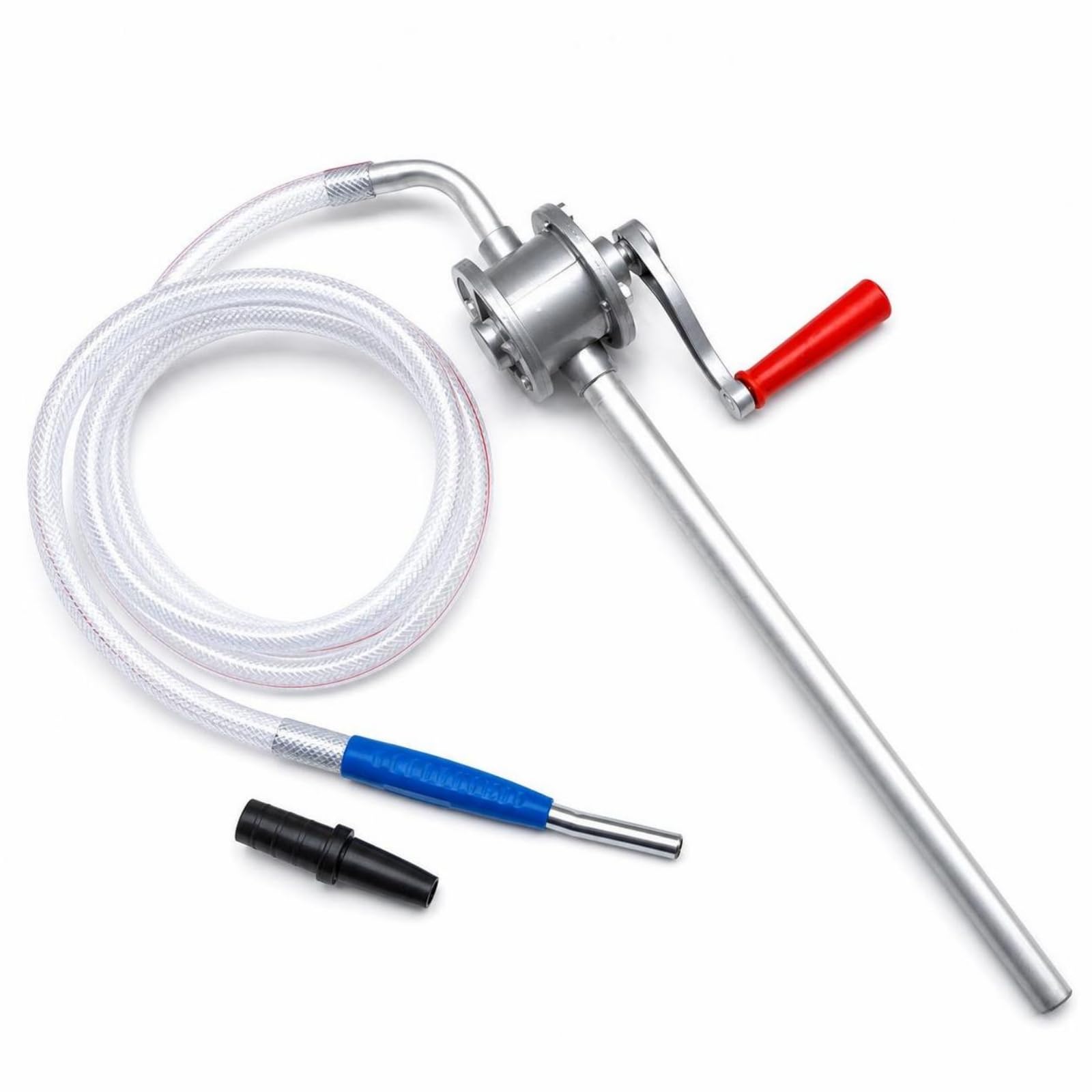 Pompa Manuale Trasferimento Olio Pompa a Mano Estrattore Liquidi Sifone Pompa Rotativa con Manico a Manovella Flusso, Tubo Di Aspirazione 38 Cm - Tubo Flessibile 2 M, style to 1