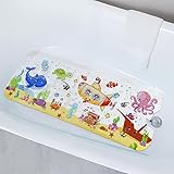 HESUSLA Anti slip bathtub pad 100x40 cm highly absorbent quick drying bathroom pad with drainage holes suitable for adults elderly and children Anti slip pad (submarine)