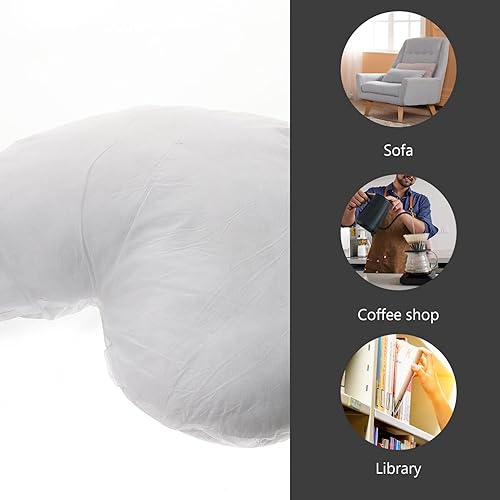 Miniatura 8 de Hemoton Almohadas de tiro Inserto en forma de corazón Cama y Sofá Almohadas Relleno 17.7x18.9 in