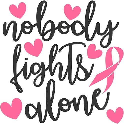 Miniatura 4 de Calcomanías de pared con diseño de Nobody Fights Alone para pared, cinta rosa, arte de pared, calcomanías de pared extraíbles para dormitorio, sala