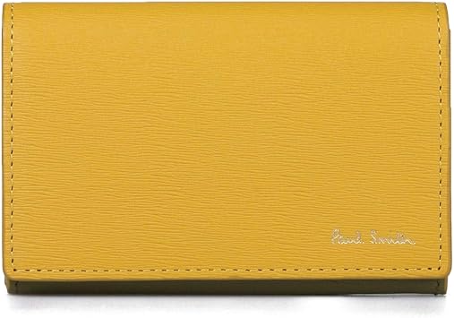 Amazon ポールスミス Paul Smith ストローグレインレザー 名刺入れ カードケース メンズ 純正化粧箱 ショップバッグ付き 8597 Bps253 イエロー Paul Smith ポールスミス 名刺入れ