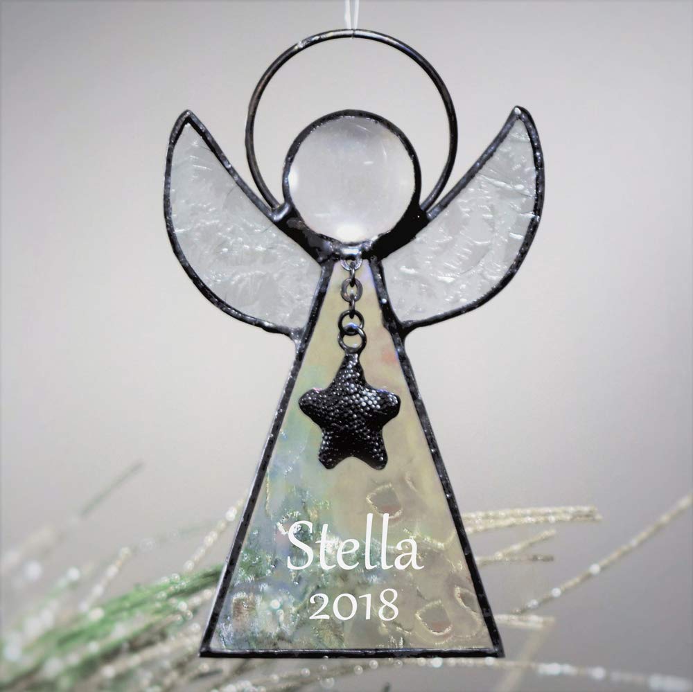 Amazon.co.jp: J Devlin クリスマス用ステンドグラス天使オーナメント