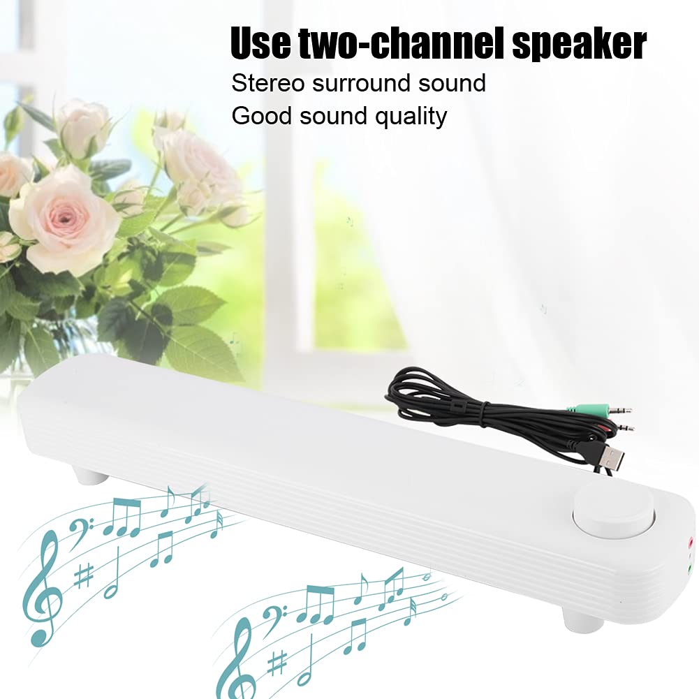 SIXRUN Komputerowy Głośnik Bluetooth 5.0, Przewodowy Soundbar Stereo 3,5