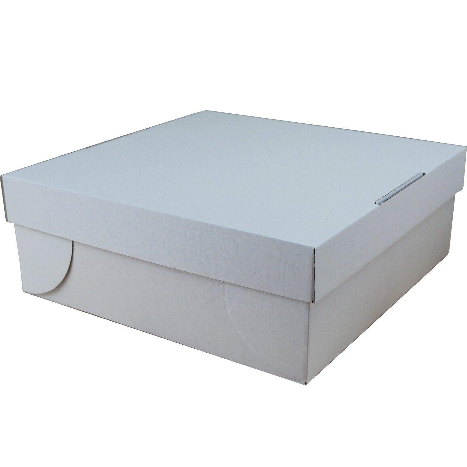s&C 50 Tortenkarton Tortenbox 32 x 32 x 12 cm stabile E-Welle Wellkarton Tortenschachtel Konditorkarton Verpackung