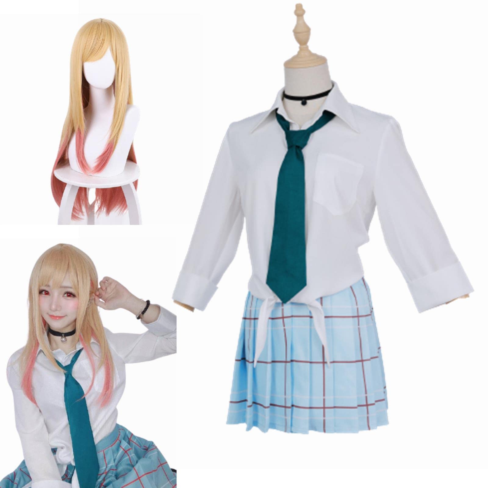 Anime Marin Kitagawa moja ubiór kochanie przebranie na karnawał JK mundurek szkolny spódnica stroje Halloween karnawałowy garnitur