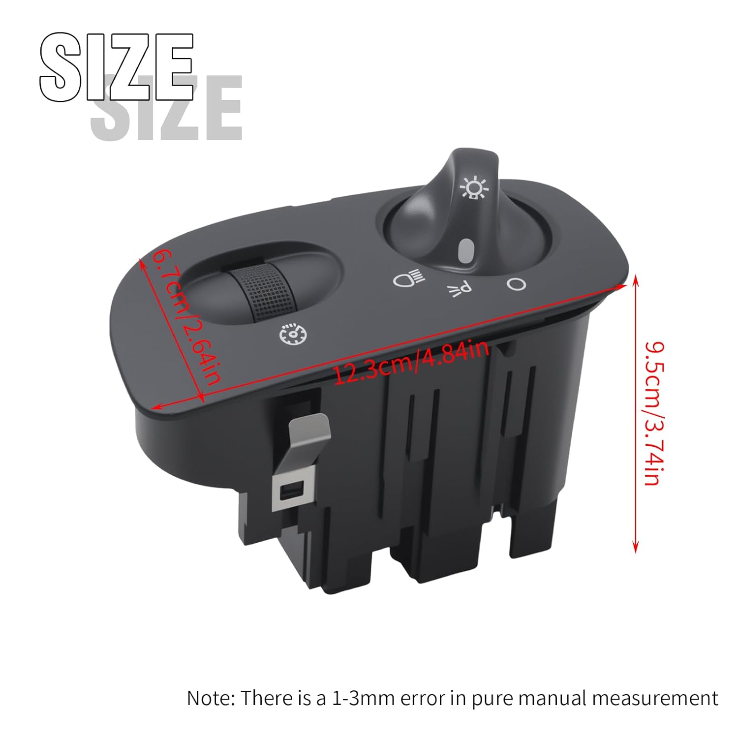 YL3Z11654AAA Headlight Switch Headlamp Dimmer Switch, Replacement for Ford Expedition 2000-2002, F Series 480 2000-2004, Replaces YL3Z11654AAB, 1S2669