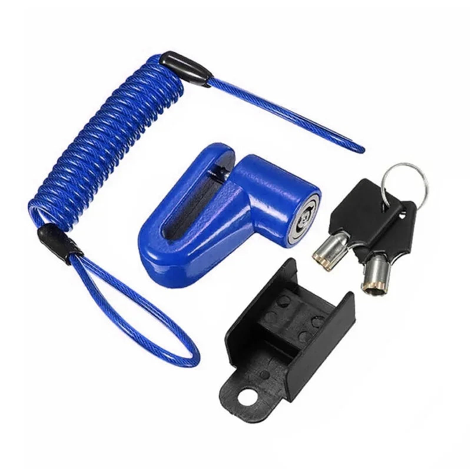 Puayqbvy Blue Handlebar Lock Motorcycle Disc Brake Lock Anti-Theft Security Mountain Bike Durable Keyed Anti Theft Accessories