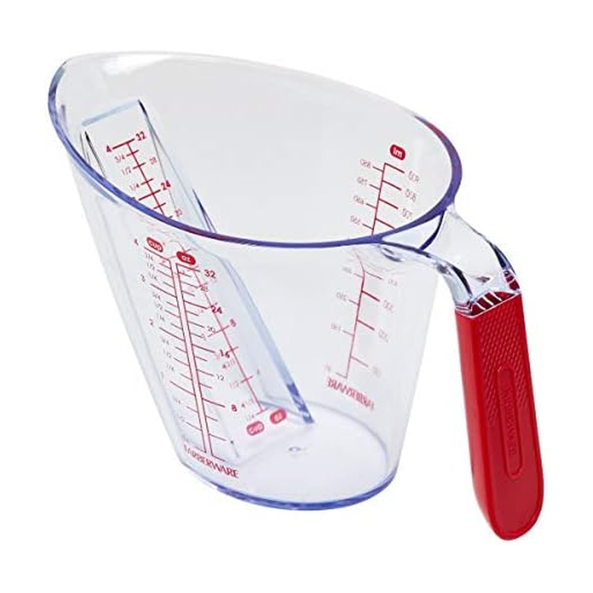 Pro Angled Measuring Cup, 4 Cup Capacity - Easy Read Measurement Markings, Dishwasher Safe Measuring Cup for Baking and Cooking