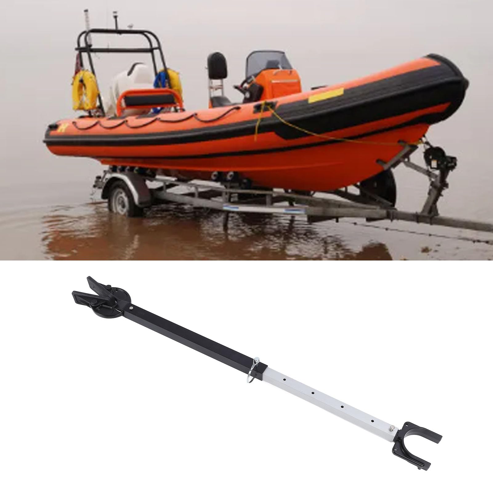 Économiseur de Tableau Arrière de Bateau, économiseur de Tableau Arrière de Protection de Moteur de Bateau pour Support de Moteur Hors-bord avec Tête Composite Maintient le