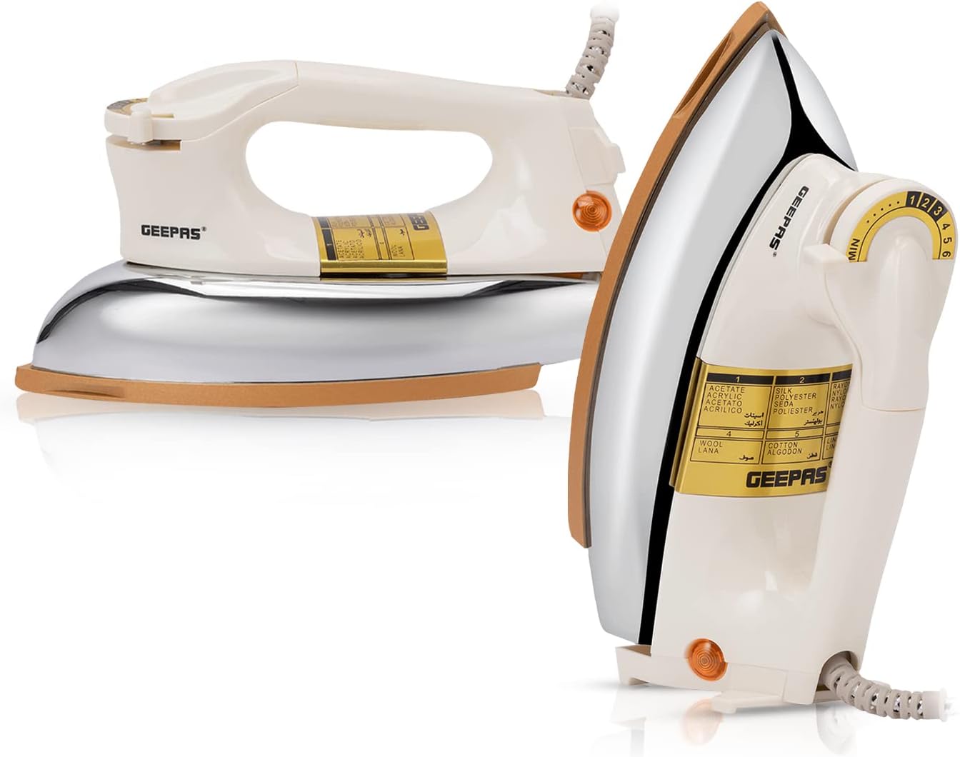 Geepas Automatic Dry Iron GDI23011 Iron Box with Temperature Settings