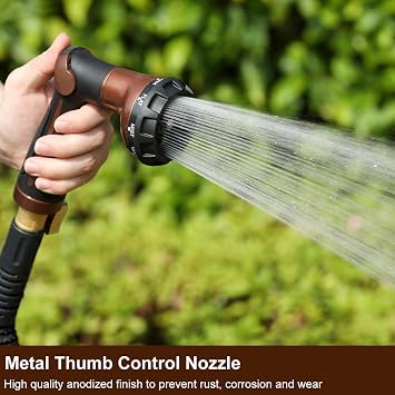 FANHAO 100% Heavy Duty Water Hose Sprayer+Garden Hose Nozzle with Brass Tip