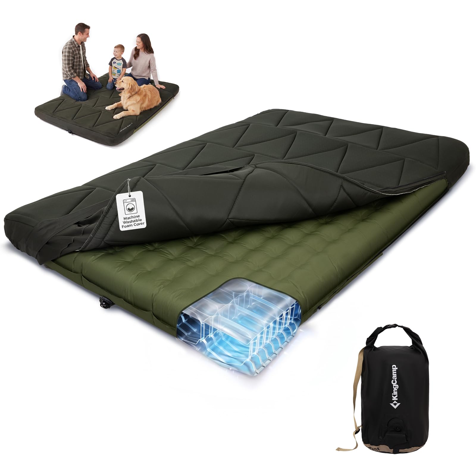 Amazon.co.jp: KingCamp エアーマット キャンプ インフレーターマット