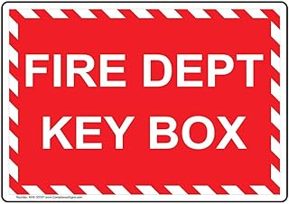 ComplianceSigns.com Fire Dept Key Box Safety Sign, 10x7 inch Plastic for Fire Safety/Equipment