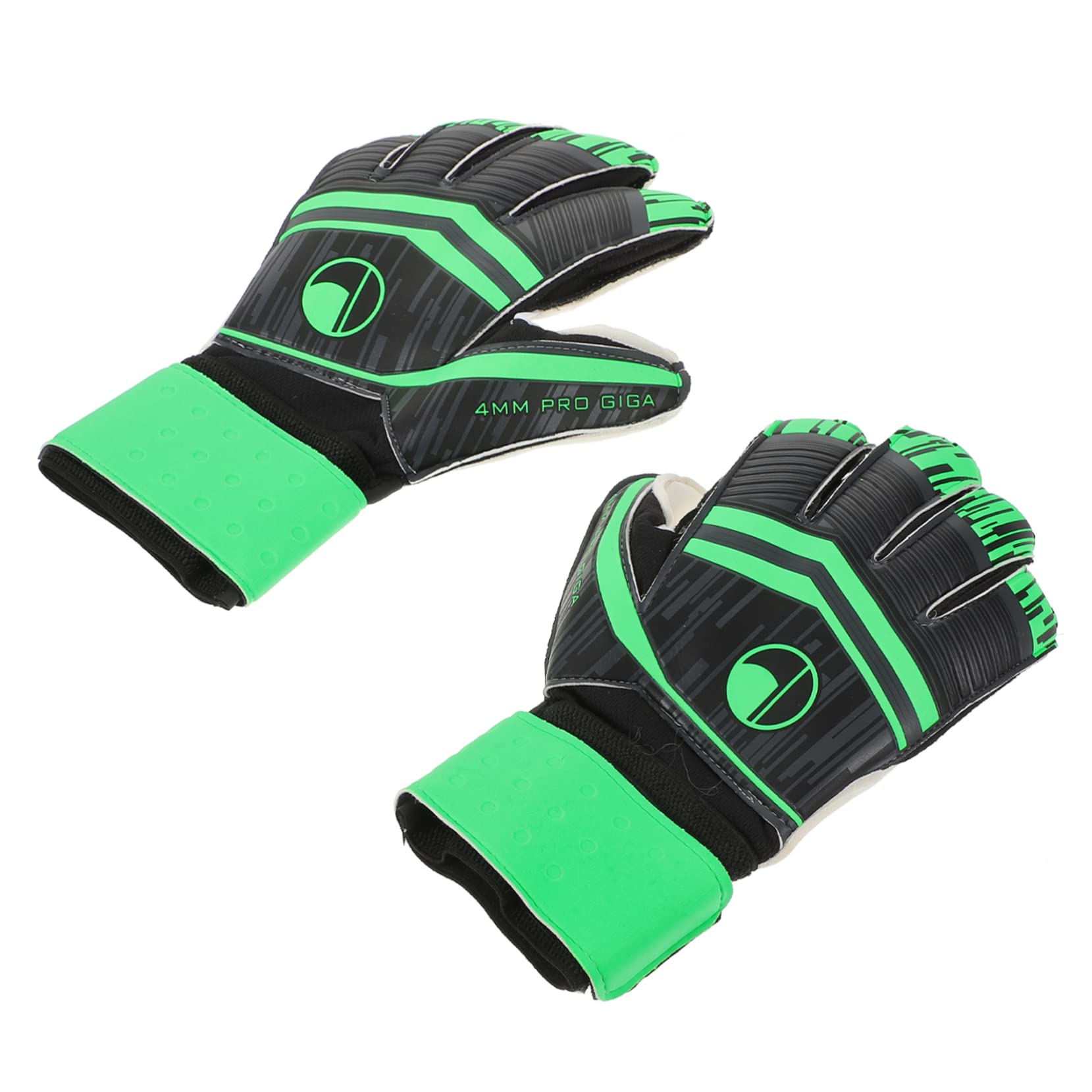 KOMBIUDA Professional Goalkeeper Green Material Finger Guard Glove Soccer Glove Comfortable Fit