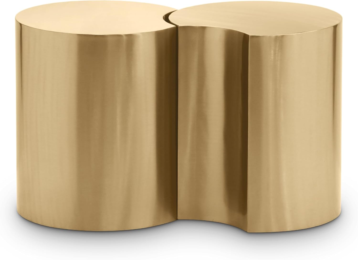 Meridian Furniture Dimple 2 Piece Gold Iron Metal End Table