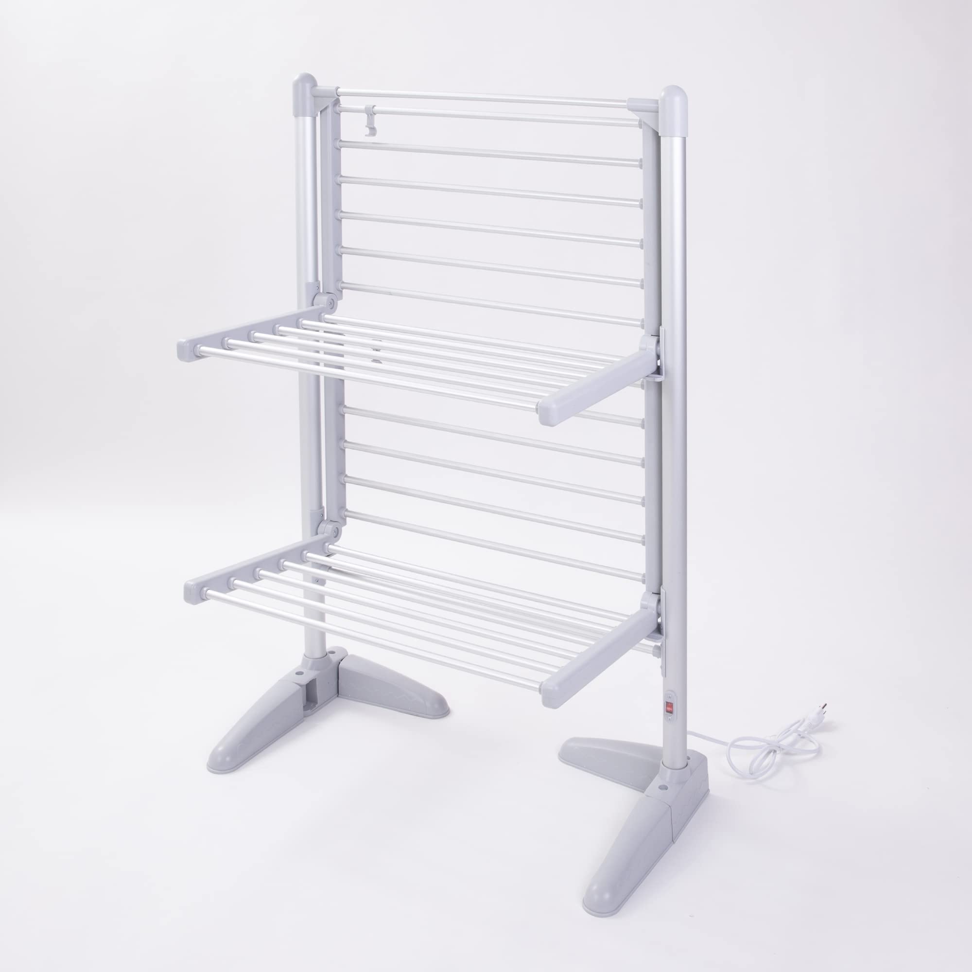 StendibiancheriaStendibiancheria elettrico riscaldato creativo, stendibiancheria elettrico pieghevole riscaldante, 24 tubi riscaldanti, stendibiancheria a due livelli, per casa/commerciale Lucky Star