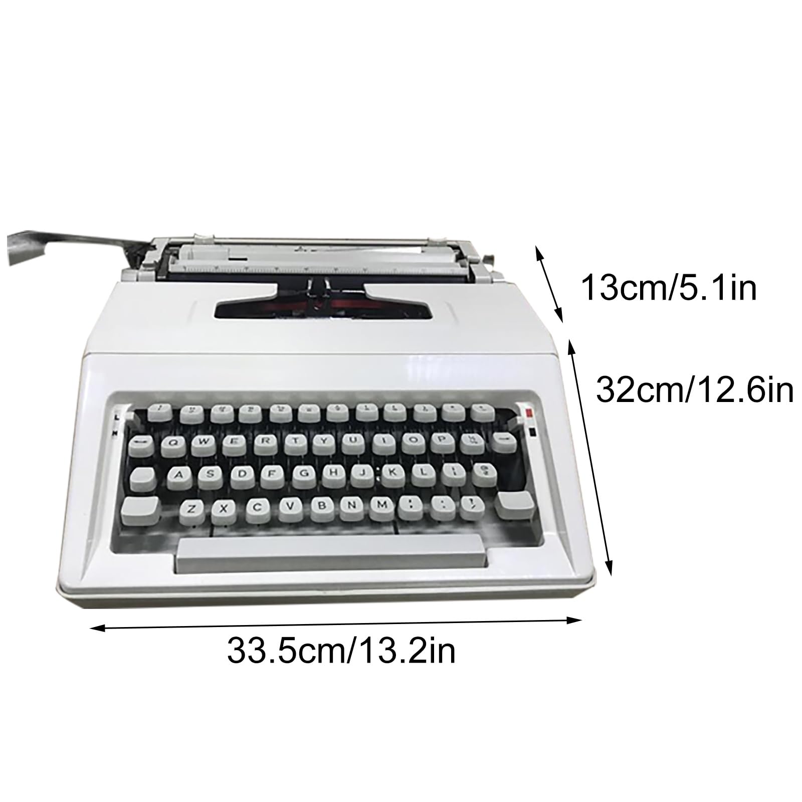Mechanical English Typewriter, Old-Fashioned Traditional Portable Manual Typewriter for Notes Or Letters Or Creative Writing Writers Literary Gift
