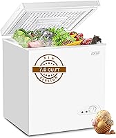 Vista 11 de Mini Chest Freezer 3.5 Cu.Ft 7 Gears Temperature Control Compact Deep Freezer with Top Open Door and Removable Storage Basket Black