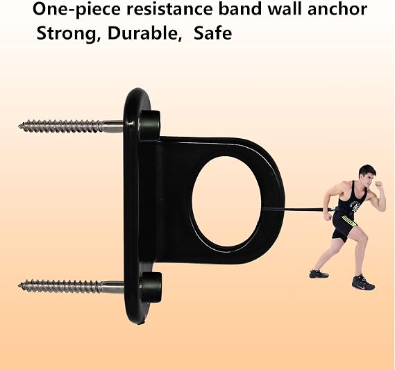 Resistance Band Wall Anchor (3PCS), Wall Mount Hooks for Home Workouts, Yoga, Gym, Stretch Straps & Suspension Trainers