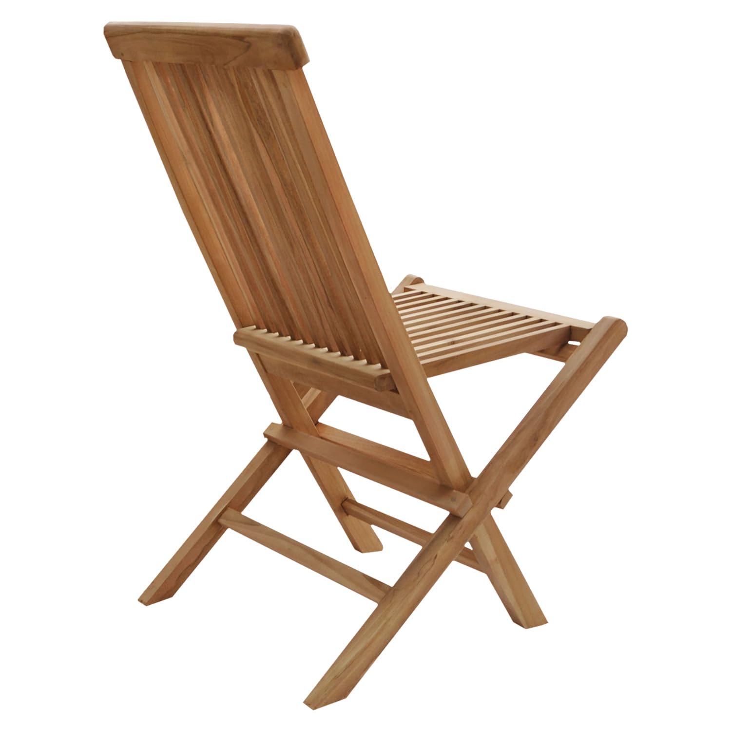 Happy Garden Lot de 4 chaises de Jardin Pliantes en Teck Lombok