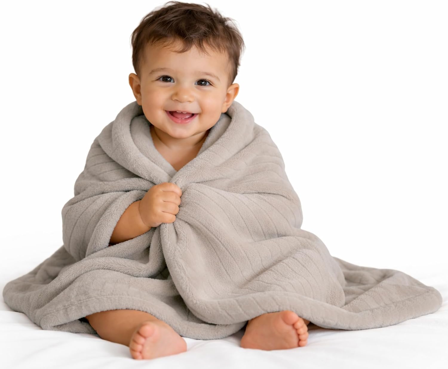 Ababy Baby Swaddle Blanket for Newborn – Ultra-Soft Flannel Receiving Blanket, 100% Polyester, Cozy & Gentle on Skin 28" x 40" - Warm Khaki