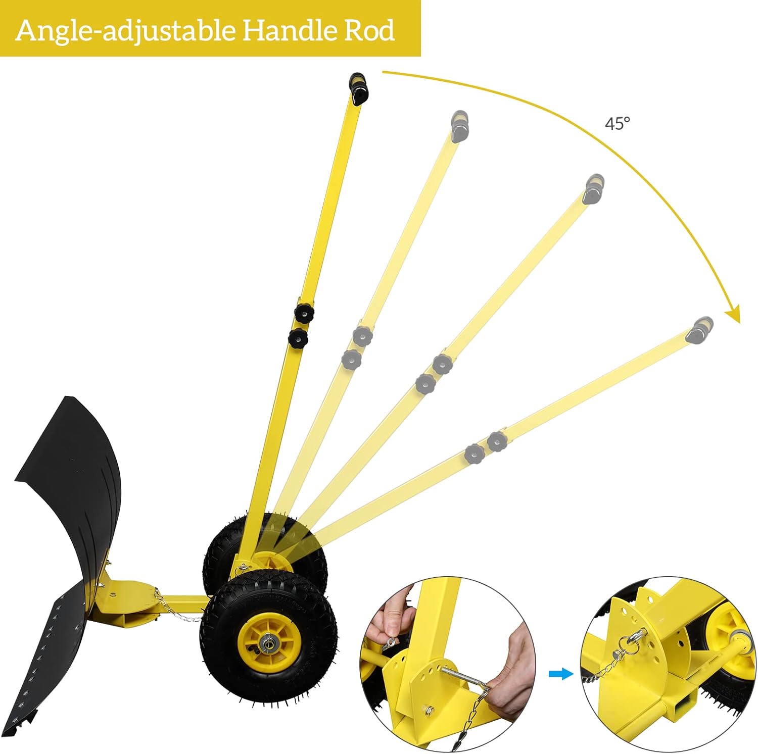 review TUFFIOM Snow Shovel with Wheels, 29