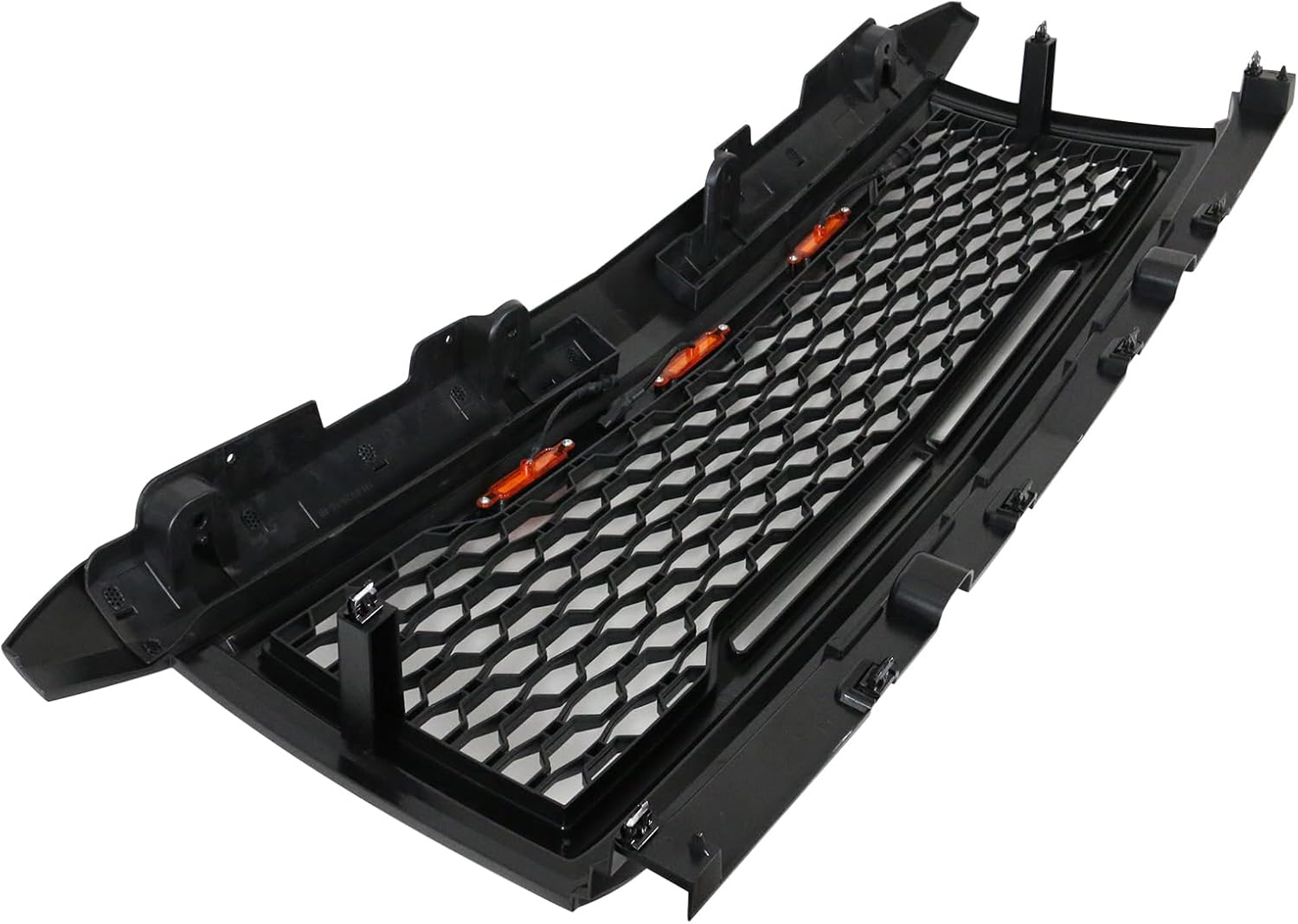 IKON MOTORSPORTS, Grille Compatible With 2015-2018 Chevy Silverado 2500 3500, Front Bumper Hood Mesh Grill Matte Black, 2016 2017