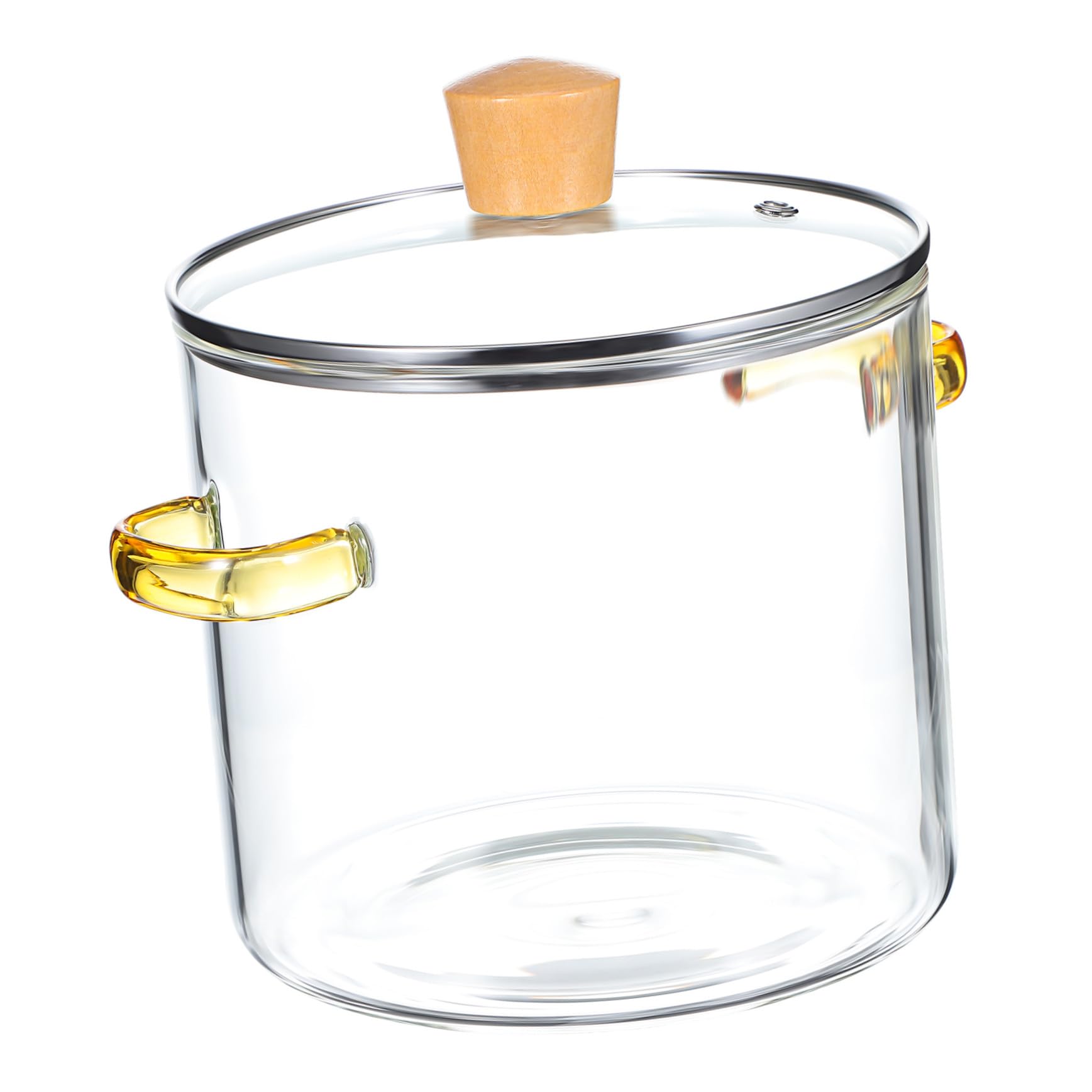 Marmite verre transparent double poignée Lurrose casserole cuisinière