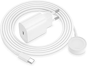 Apple Watch Charging Cable Original, 20 W USB C Charger Quick Charger with Magnet iWatch Cable 2 m for Apple Watch Series 10/9/8/7/6/SE/5/4/3/Ultra