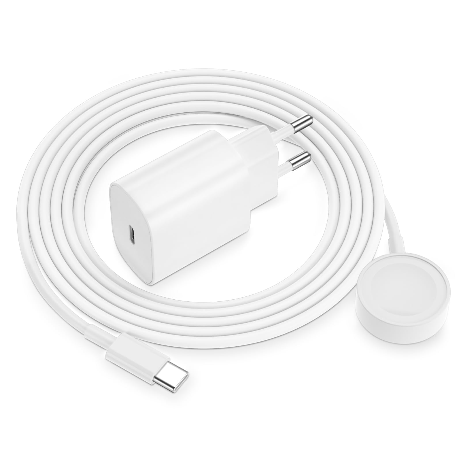 für Apple Watch Ladekabel, 20W USB C Ladegerät Schnellladegerät mit Magnet iWatch Kabel Charger Cable 2M für Apple Watch Series 10/9/8/7/6/SE/5/4/3/Ultra