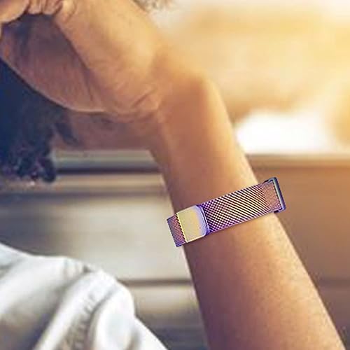 Miniatura 7 de Correa de repuesto para Fitbit Inspire 2 bandas para mujeres y hombres, correa de repuesto de malla de metal de acero inoxidable ajustable para