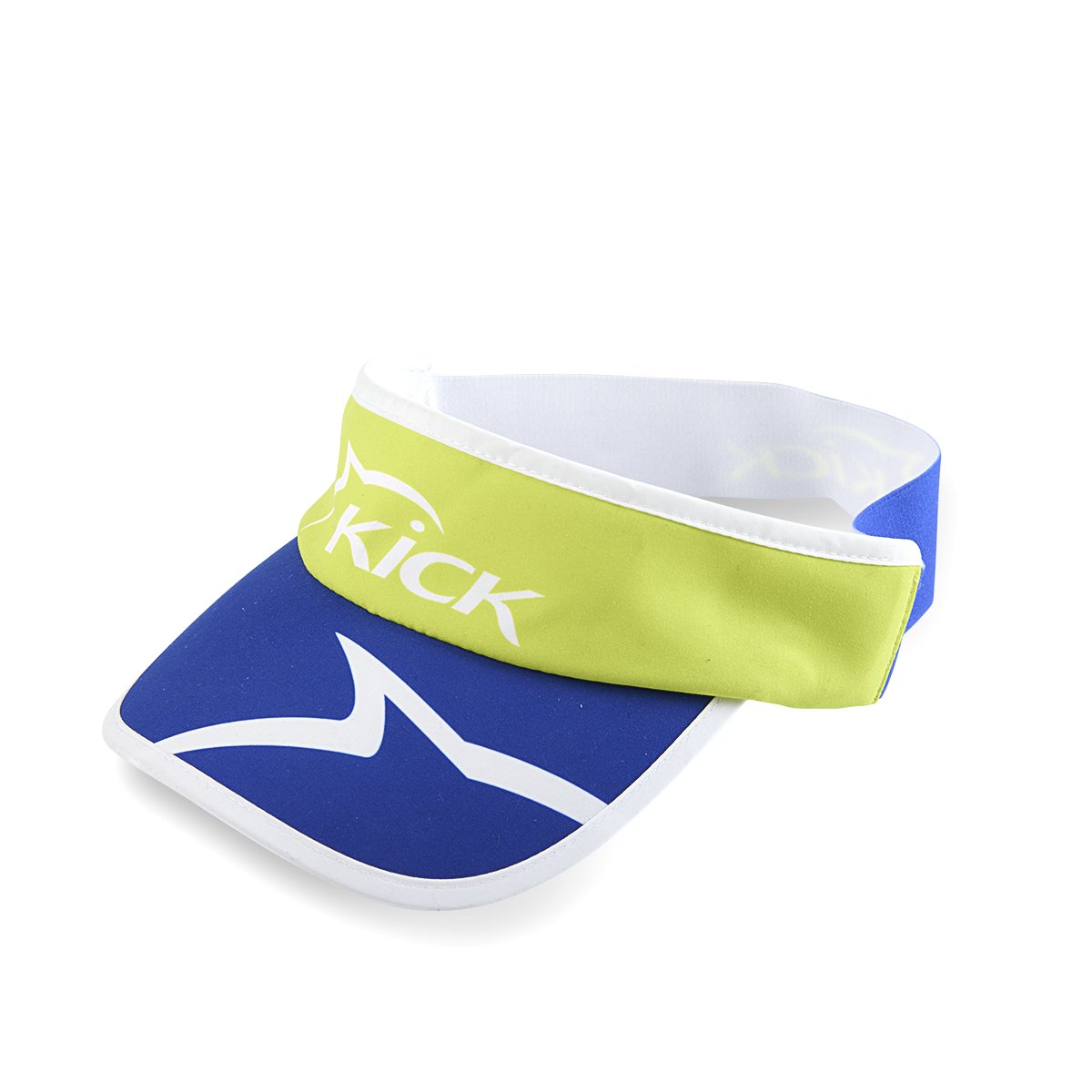 Dolphin Kick Triathlon/Sport Sun Visor (Blue/Neon Green)
