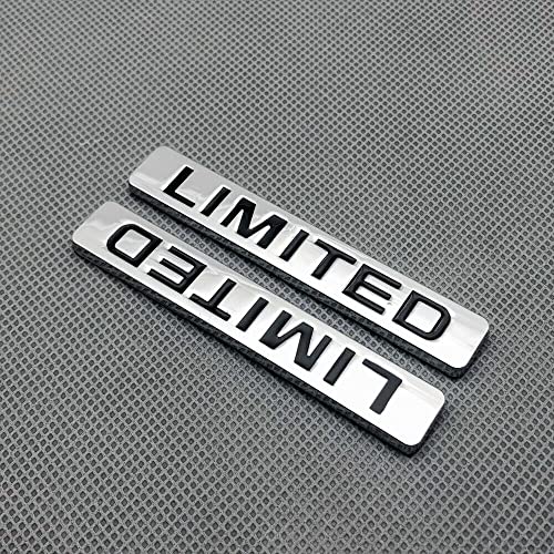 Kit 2 Pieces Limited Door Trunk Window Emblem Fender Trim Auto Body Side Wing Suv (Chrome Black) #TOP3