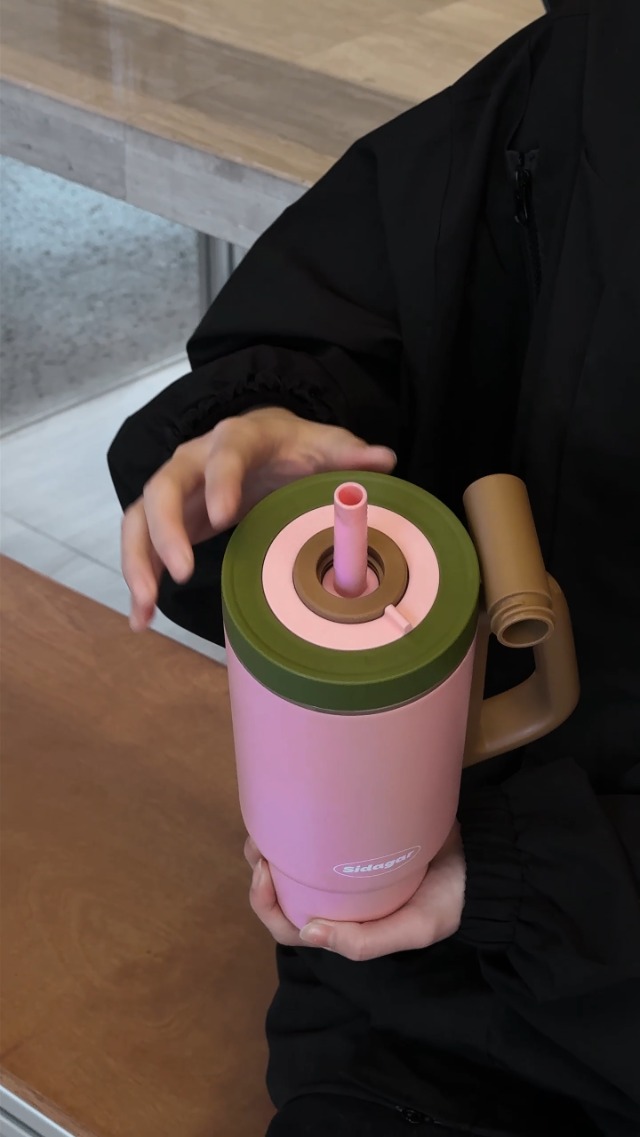 Amazon.com: Sidagar Tumbler with Handle,36 oz Ceramic Lined Travel