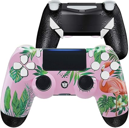 Amazon Co Jp Hexgaming カスタム Esports Edge コントローラー 4つのパドルボタン 交換可能なサムスティック ヘアトリガー Ps4 カスタム コントローラー Pc ワイヤー Fps ゲーム ゲーム パッド トロピカル フラミンゴ ゲーム