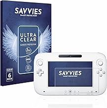 savvies Screen Protector for Nintendo Wii U GamePad (Controller) (6 Units) Ultra Transparent Film