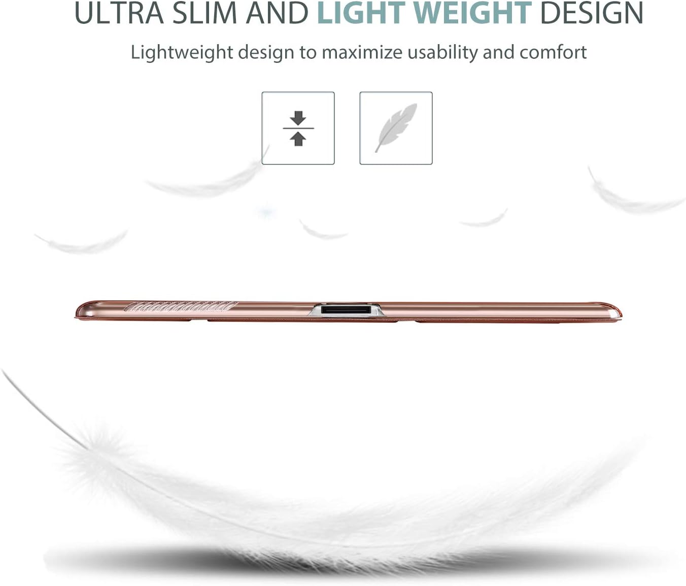 ProCase for iPad 2012/2011 2nd 3rd 4th Generation Case (Old Model), Smart Cover for iPad 2/iPad 3 /iPad 4 –Rosegold