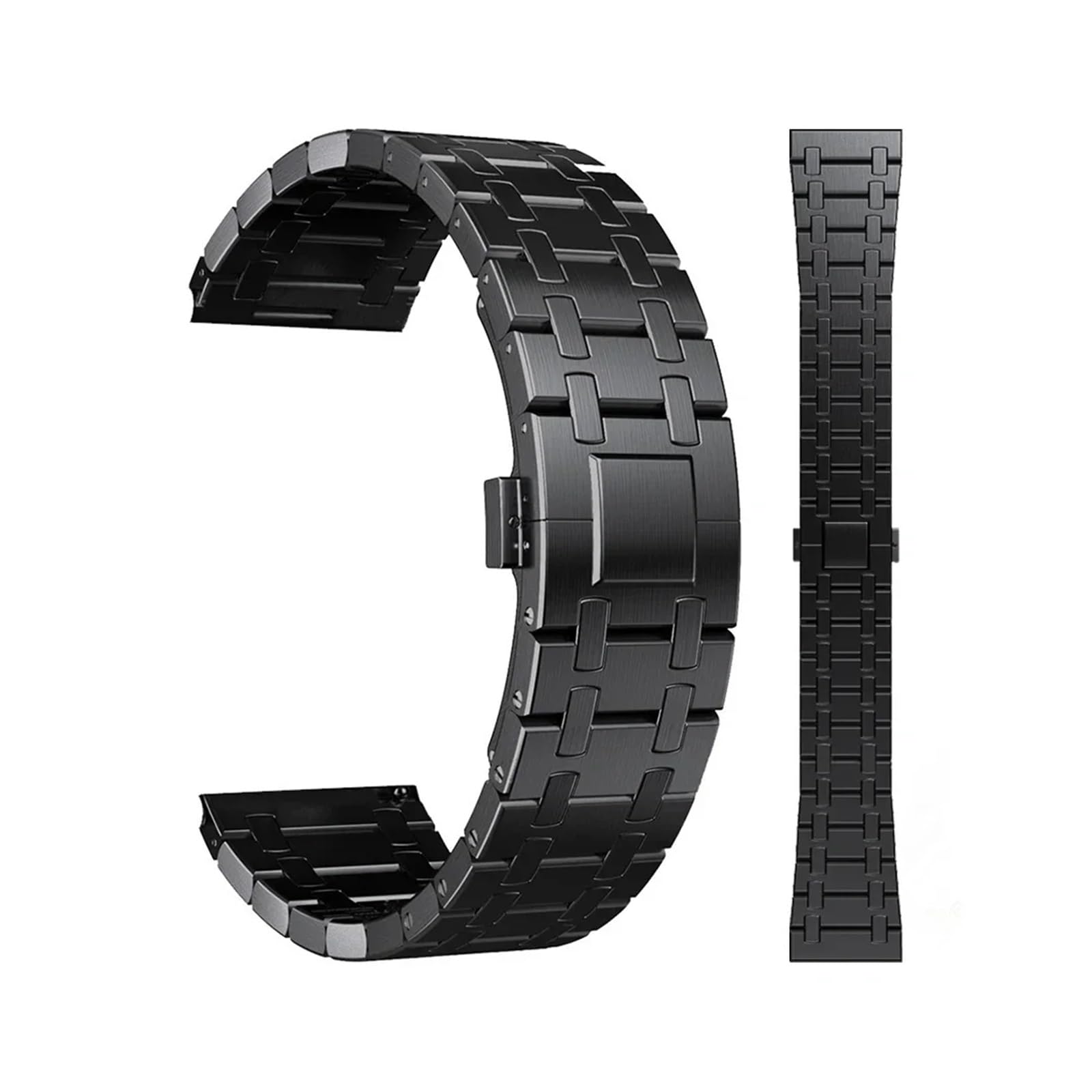 DASEB Bracelet de luxe en acier inoxydable pour Galaxy Watch 5 Pro (40/44 mm, 42/46 mm) et Huawei GT 2/3 Pro (20/22 mm)