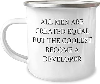 Funny Birthday Unique Gifts - Coolest Developer Camping Mug - Gifts from Friends - Gifts for Developer