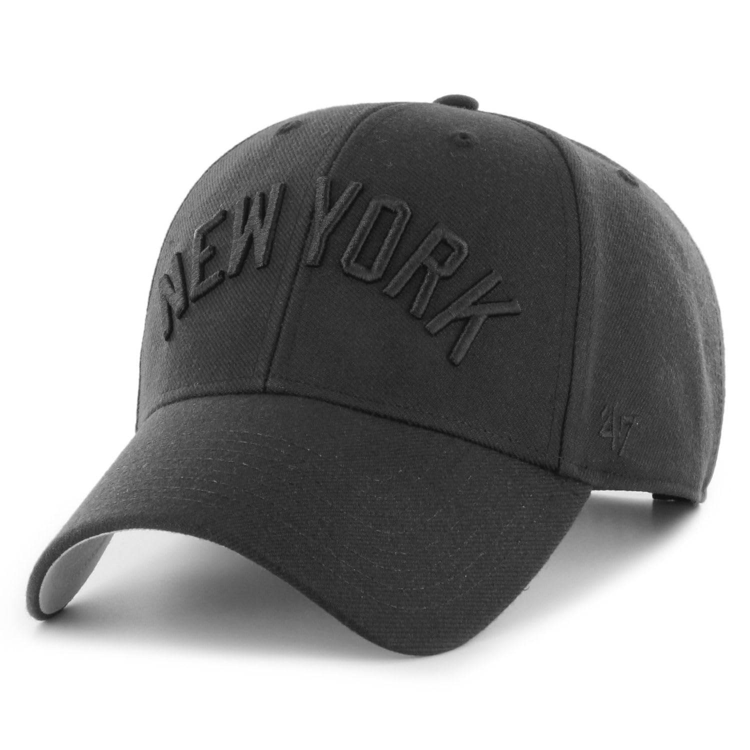 Unisex Black 47 Brand Snapback Cap - Script New York Yankees