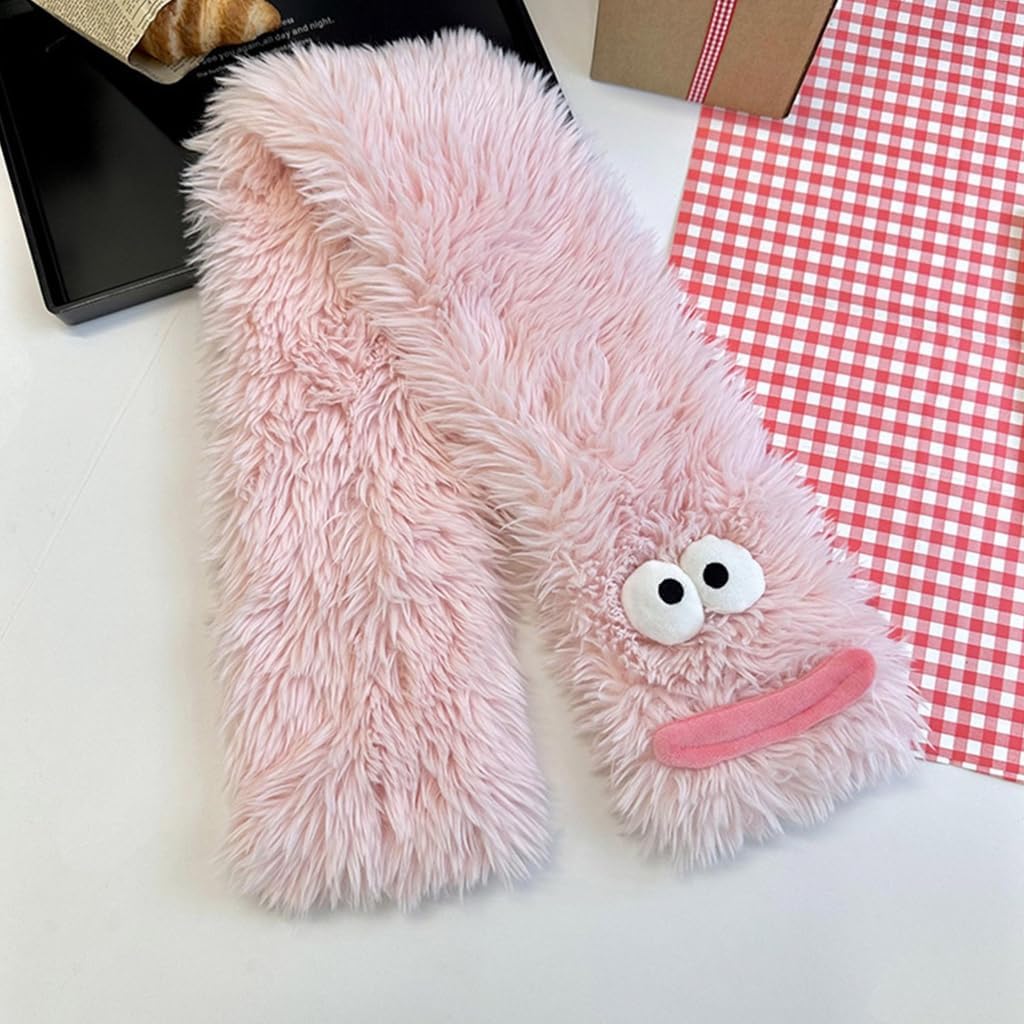 Scarf, Baby Winter Warm Thicken Scarf Children Cartoon Faux Furs Cross Collar Scarves